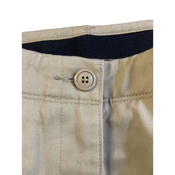 Lands End Womens Khaki Straight-Leg Pants Size 14 Cotton Blend Work Wear Career - Picture 8 of 9